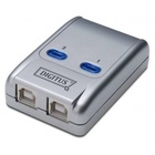 Přepínač Digitus, 2x USB 2.0, stříbrná