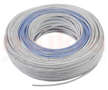 Kabel repro 2 x 0,35mm², 100m, bílý