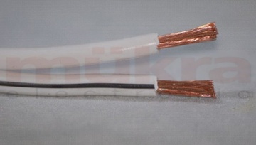 Kabel repro 2 x 4mm², 1 m, bílý